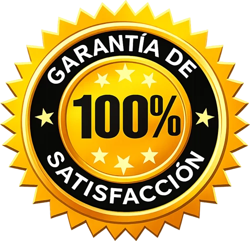 Sello de garantía de 100% de satisfacción