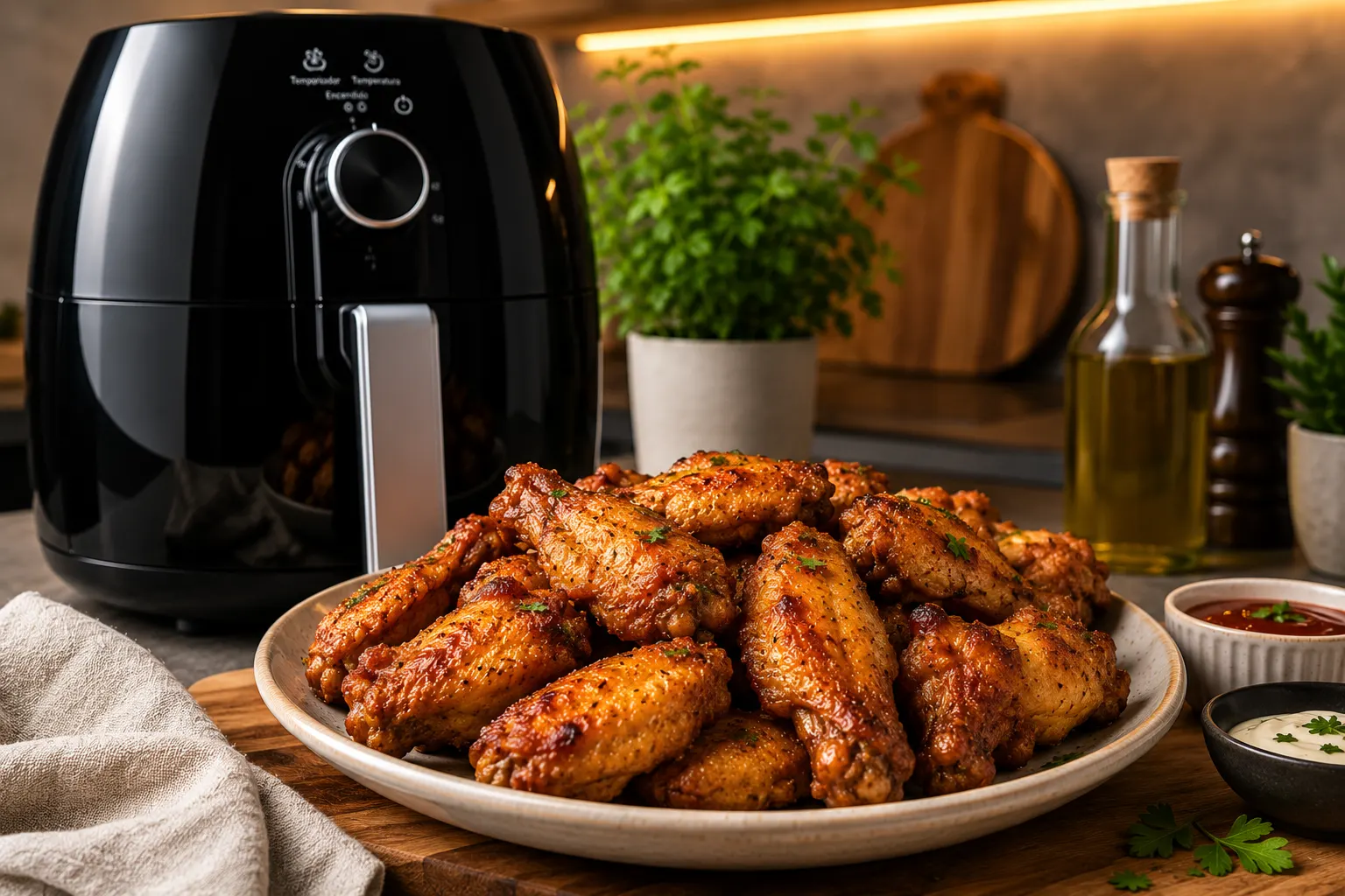 Alitas de pollo doradas